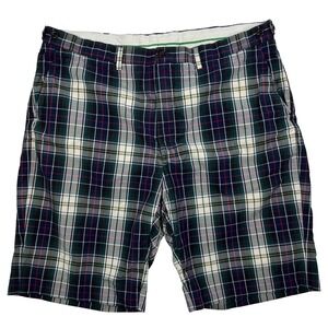 Polo Ralph Lauren Vintage Tartan Plaid Shorts Men Adjustable Sz 40Waist Classic